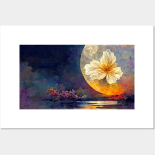 Full Moon Beautiful Flowers Ever Posters and Art